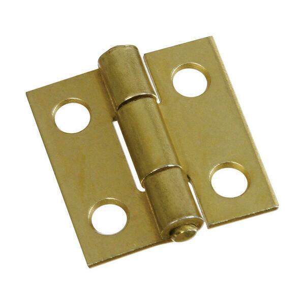 National Mfg Sales 1 in. Steel Brass Non-Removable Pin Hinge, 2PK 5702212